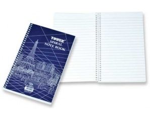 FIS Side Spiral Notebook, White, Lined, 205x127mm, 80 Sheets