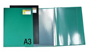FIS Display Book A3 Hard Cover, Assorted Colors - 20 Pockets [FSDA20A3]