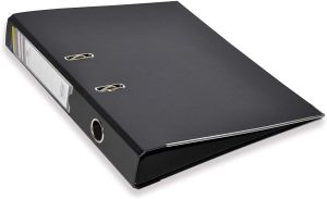 PP Colored Box File, F/C, Narrow (4cm) Spine, Black