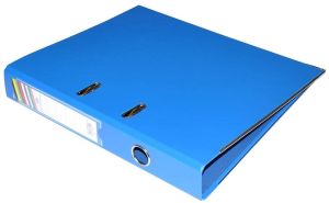 PP Colored Box File, F/C, Narrow (4cm) Spine, Blue