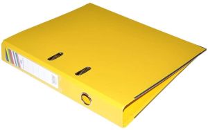 PP Colored Box File, F/C, Narrow (4cm) Spine, Yellow