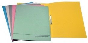 Square Cut Paper Folder w/ Fastener, [PK/50] Foolscap Blue