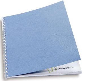 GBC LeatherGrain Binding Cover, 250gsm, A4, Wedgewood Blue, [Pack of 100]