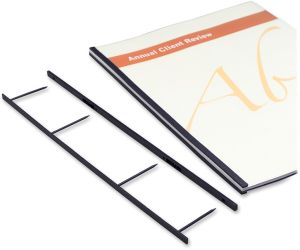 GBC VeloBind Binding Strips 45mm , 4 Prong [Pack of 100] Black