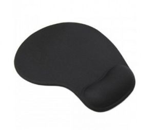 Mouse Pad with Gel Wrist Support Black