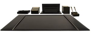 Grandluxe Executive Desk Set Genuine Leather - Brown