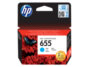 HP 655 Cyan Ink Cartridge (CZ110AE)