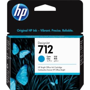 HP 712 29-ml Cyan DesignJet Ink Cartridge (3ED67A)