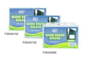FIS Plastic Name Badge Holder 93X66MM Horizontal Transparent PK of 24