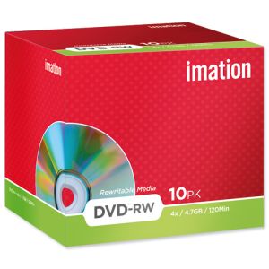 Imation DVD-RW, 120Min, 4.7GB, 4X, w/ Jewel Case