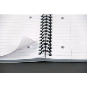 Pukka Jotta Polyprop Notepad, Black Stripes, 80gsm, Lined, Wirebound, A5, 200 pages