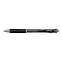 Uni Laknock SN-100F Retractable Ballpoint Pen, 0.7mm Fine, Black 