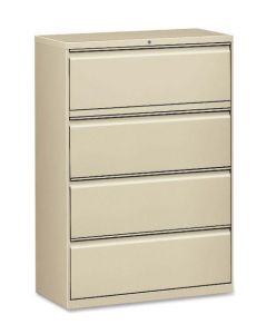 Metal Lateral Filing Cabinet 4-Drawer Beige