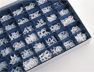 Legamaster Full Character Set H 20MM (560 Pcs) White [7-605200]