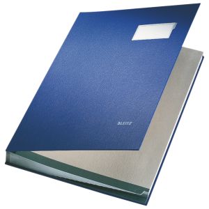 Leitz Signature Book 20 Compartments, Durable Blotting Card, 340x240mm, Blue