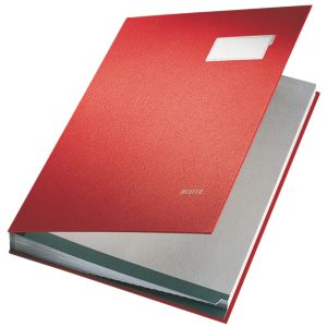 Leitz Signature Book 20 Compartments, Durable Blotting Card, 340x240mm, Red