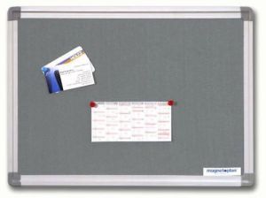 Magnetoplan Felt Notice Board, 90cm X 60cm, Grey