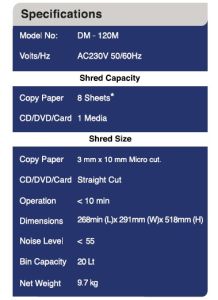 Maxi DM-120M Micro Cut Shredder 