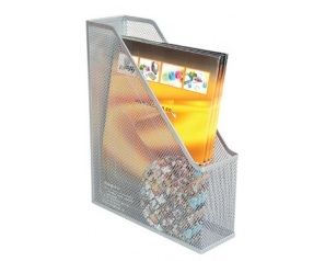 Metal Mesh Magazine Rack, Silver