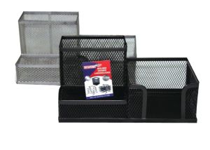 Metal Mesh Desk Organizer, Silver