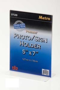 Stand Up (T-Shape) Sign Holder 5" x 7" Portrait 