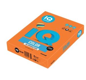 IQ Colored Copy Paper, Orange, A4, 80gsm, 500 Sheets/Ream Ref: OR43