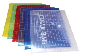 My Clear Bag, A4 Size, Assorted Colors, 12/Pack