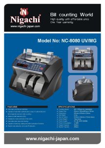 Nigachi NC-8080 UV/MG/IR Note Counting Machine
