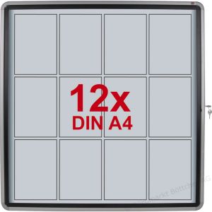 Nobo Display Case, Dryerase Magnetic 12 x A4 Swing Door