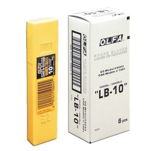 Olfa LB-10 Heavy Duty Spare Blades, 18mmX100mm, 10/Pack
