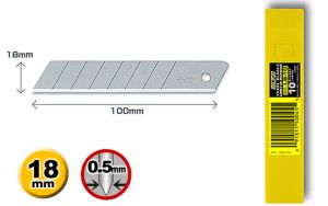 Olfa LB-10 Heavy Duty Spare Blades, 18mmX100mm, 10/Pack