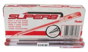 Pentel BK77 Superb Ball Pen 0.7mm PK/12 Red