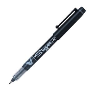 Pilot V Sign Pen Medium Tip PK/12 Black