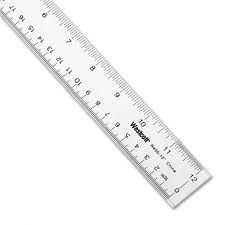 Omega Plastic Ruler, Transparent, (18") 45cm