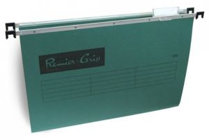 Premier Grip Suspension File, 225gsm, F/S, Dark Green, 50/Box