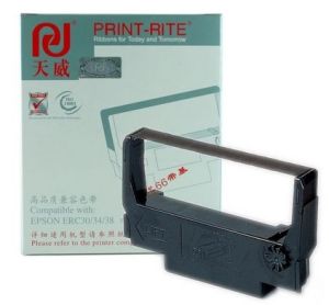 PRIT-RITE Black/Red Ribbon, Compatible with Epson ERC-30, 34, 38