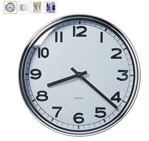 PUGG Quartz Wall Clock Dia 32MM White Stainless Steel Frame