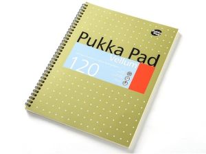 Pukka Metallic Vellum Notebook, 80gsm, Lined, Wirebound, A5, 120 pages