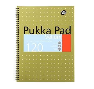 Pukka Metallic Vellum Notebook, 80gsm, Lined, Wirebound, A5, 120 pages