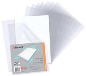 Rexel PFC/A4 12153 Nyrex Cut Flush Folder Embossed PK/25