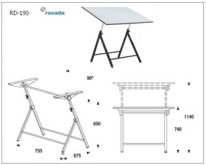 Rocada RD-190 Drafting Table + Board 80 X 120cm