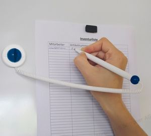 Schneider Klick-Fix-Pen Counter Pen White, Blue Ink GERMANY