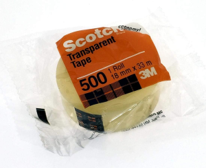 3M Scotch 500 Transparent Tape, 3/4" (18mm x 33m)