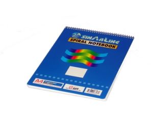 Sinarline Top Spiral Notebook, White, A5, Lined, 70 Sheets 