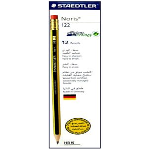 Staedtler Noris HB2 Pencil with Eraser Tip PK/12