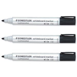 Staedtler Lumocolor 351 Whiteboard Marker, Bullet Tip, Black 