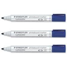 Staedtler Lumocolor 351 Whiteboard Marker, Bullet Tip, Blue 