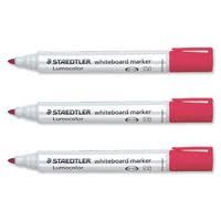 Staedtler Lumocolor 351 Whiteboard Marker, Bullet Tip, Red 