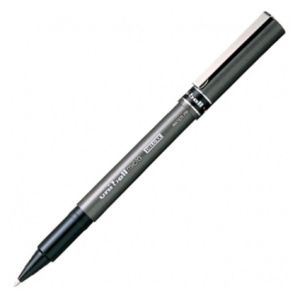 Uniball UB-155 Micro Deluxe Roller Pen, 0.5mm - [PK/12] - Black