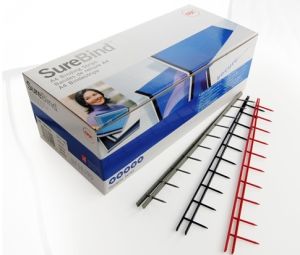 GBC SureBind Binding Strips 1" [25mm] Black, 10 Pin [Box of 100]